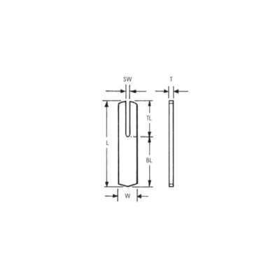 Rectangular 2 Tine Weld Studs
